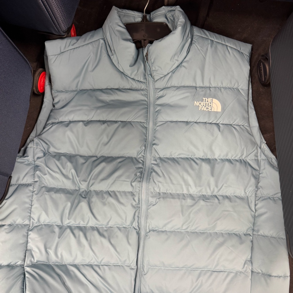The North Face Light Blue Puffer Vest